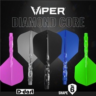 Viper Darts Flight - DIAMOND CORE No.6 Hard Material Integrated Dart Flights & Shaft System