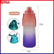 Optimus Depot 3.8L Water Bottle With Water Reminder Mark - Pink Purple