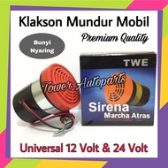 Klakson Mundur Atret - Back Buzzer - Alarm Mundur Universal Mobil &amp; Truk 12 - 24 Volt Premium