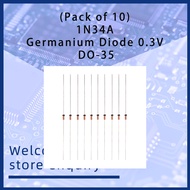 (Pack of 10) 1N34A Germanium Diode 0.3V DO-35