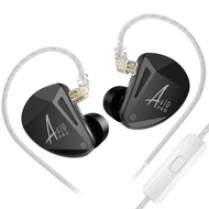 KZ AS10 PRO 5BA IEM ในหูอินเอียร์หูฟังแบบมีสายหูฟังไฮไฟด้วยสายชุบเงินสำหรับนักดนตรีเสียงเพลงหูฟังตัด