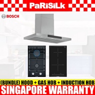 (Bulky)(Bundle) Bosch DWB98JQ50B Series 6 Cooker Hood + PRB3A6B70K Series 8 Gas Hob (PUB) + PIB375FB1E Series 6 Induction Hob