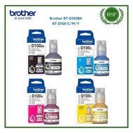 【𝐑𝐞𝐚𝐝𝐲 𝐒𝐭𝐨𝐜𝐤】Brother Ink BTD100 Refill Ink for Printer T230 T430W T530DW T730DW T930DW (BK/C/M/Y)