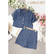 KATUN CASIA SET WOMEN'S COTTON SALURIA SUIT WOMEN'S/ SET SHORT SUIT/ WOMEN'S FASHION/ SJJ CAMILE/