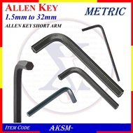 AKSM- 1.5mm TO 8mm HEX ALLEN KEY SHORT ARM ALLEN KEY