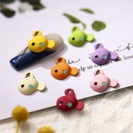 New Product Metal Painted Manicure Rogue Dog Color Small Size Hollow Jewelry Three-Dimensional Alloy