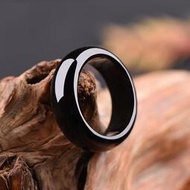天然冰種黑曜石戒指女款小眾設計男士戒指情侶對戒生日禮物送女友