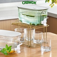 CRBWDK Beverage Dispenser, 4L PET Drink Dispenser, Transparent Water Dispenser For Fridge