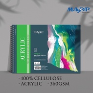 MayArt SC Wire-O Acrylic Painting Book 360gsm A3/A4