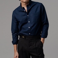 era-won เสื้อเชิ้ต คอปก แขนยาว Oxford Shirt Signature  สี Navy