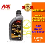 MEAUSU Fully Synthetic Engine Oil - SAE 5W40 5W-40 1L - Minyak Hitam