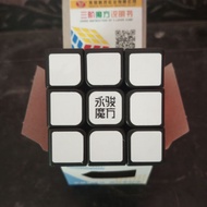 Rubik 3x3 YongJun Guanlong V4 Blackbase Speedcube 3x3x3 Stickered Rubiks Cube