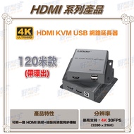 HD-KVM120-4k _ 4k HDMI KVM 120m Network Extender (Can Control Keyboard And Mouse)