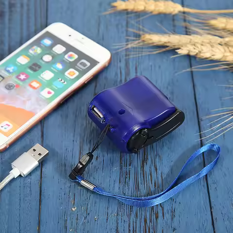 Emergency Outdoor Hand Crank Dynamo Power Charger 5.5V Travel Charger Outdoor Survival Accessories