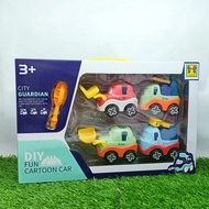 Mainan Diy Fun Cartoon Car/Mobil Bongkar Pasang
