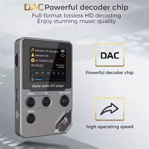 -[A51I Digital]C5 8GB Lossless Bluetooth MP3 Music Player, Zinc Alloy Body,Rotary Controls,Wireless 