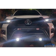 HAMER Storm Series Bull Bar Hard Bumper Protection Nudge Bar with LED installed in Hilux Conquest