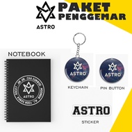 Kpop ASTRO Sticker Notebook ASTRO Pin Ganci AROHA Package