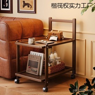 Medium Movable Antique Side Sofa Trolley Coffee Table Living Room Side Cabinet Shelf Small Table Bed