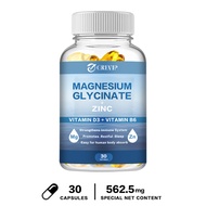 Thực phẩm bổ sung Magnesium Glycinate 562 mg + Kẽm + Vitamin D3 + Vitamin B6 hỗ trợ giấc ngủ sức khỏ