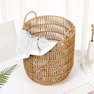 1PCS Laundry Basket Dirty Clothes Laundry Storage Basket Wooden Rattan Toys Organizer Home Portable 