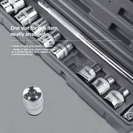 10pcs Socket Wrench Set, Mechanical Repair Automotive Repair Combination Tool Kit, L-Shaped 1/2" Too