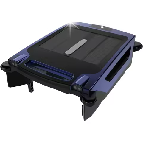 Cordless Robotic Pool Cleaner,Pool Surface Cleaner Robot with Solar and Rechargeable Dual Mode, Smar