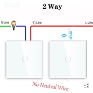 2 way switch (no need neutral wire) wall light touch switch 1 gang 2Way control wall light touch scr