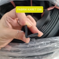 LIST KARET PENGAMAN SIKU SUDUT 2x2 CM GROSIR LIS L 2 X 2 CM TEMBOK MEJA KARET L 20mm