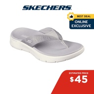 Skechers Online Exclusive Women On-The-GO GOwalk Flex Sunlit Sandals - 141401-GRY Contoured Goga Mat Footbed Hanger Optional Machine Washable Ultra Go