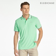 ELLE HOMME POLO | Shirt With Collar Short Sleeves EH Logo Screen Print Comfortable To Wear Mint Gree