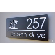 HOUSE NUMBER PLATE. Negative house number plate Decor Modern style