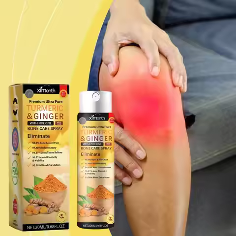 Ximonth Turmeric Ginger Joint Care Spray Natural Piperine Body Massage Mist Moisturizing External Sk