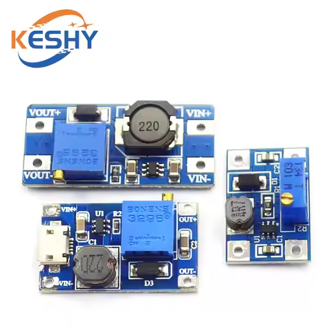 1-10PCS MT3608 SX1308 Adjustable Boost Module DC-DC Step Up Converter Module 2A 2V-24V To 5V 9V 12V 