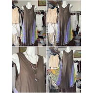 [2hand_thrift] freesize thin dress, length 83-103