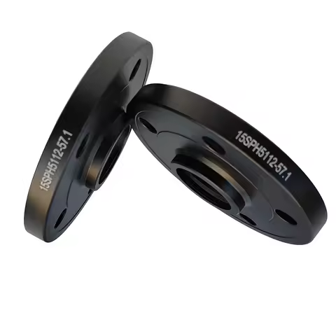 15MM 5x112 57.1 Centric Bore Car Wheel Spacers 5x112-57.1 Black Forged Aluminum 6061-T6 Wheel Spacer