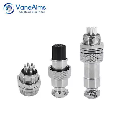 gx12 Connector 2pin 3pin 4pin 5pin 6pin 7pin Male Female Aviation Cable Terminal Plug Socket Fixing 