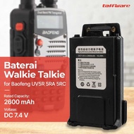 Taffware Walkie Talkie Battery 2600mAh Type C for Baofeng UV5R 5RA 5RC