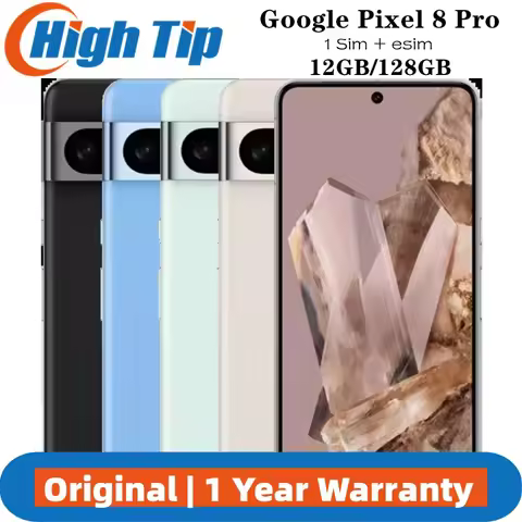 Unlocked Google Pixel 8 Pro 128G ROM 5G 8pro Mobile Phone 6.7" Google Tensor G3 12GB RAM 50MP Dual 4