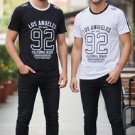 ASTRINA D.CODE MEN'S BASEBALL STRIPED T-SHIRT TEAM NUMBERS 92 LOS ANGELES