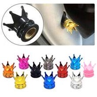 2/4pcs ABS Plastic Copper Core Valve Stem Caps, Crown Series, Waterproof & Dustproof, 8V1 American T