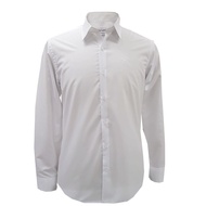 Guy Laroche เสื้อเชิ้ตแขนยาว คอปก สีพื้น ปักโลโก้ ทรง Slim Fit สีขาว รุ่น BAB6254P5WH