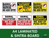 Bawal Magpatae ng Aso Dito | Be a Responsible Dog Owner | No Poop Zone Signages