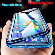 Double Sided Tempered Glass Metal Magnetic Phone Case Cover for Huawei Mate 10 20 30 40 Pro Lite Nova 2i 7 8 Pro