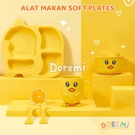 DOREMI Cutlery Set Soft Plates Baby Kids Duck Crab Crab Glass Bowl Plate