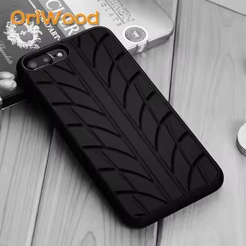 OriWood Tire Tread Tyre Track Case cover for iPhone 17 Air 16 15 14 plus 11 12 13 pro max coque