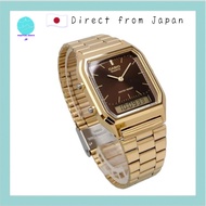 [Casio] CASIO Analog-Digital Quartz Watch Vintage Series AQ-230GA-5AMQY Unisex Dual Time Gold x Brow