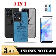 LAYAR 3in1 Softcase DEER INFINIX NOTE 3O 4G 5G Case Jeans Motif Casing Handphone hardcase silicon la