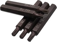 Rannb T35 Torx Screwdriver Bit Set 6 Point Star Bits 3" Length with Hex Shank Screw Driver Kit Tools