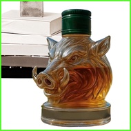 Whiskey Bottle Wild Boar Whiskey Bottle Art Sculpture Artistic Alcohol Dispenser for Drinks Vodka Br